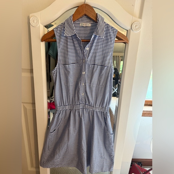 love, Fire Dresses & Skirts - Love Fire sleeveless shirt dress blue and white stripe medium